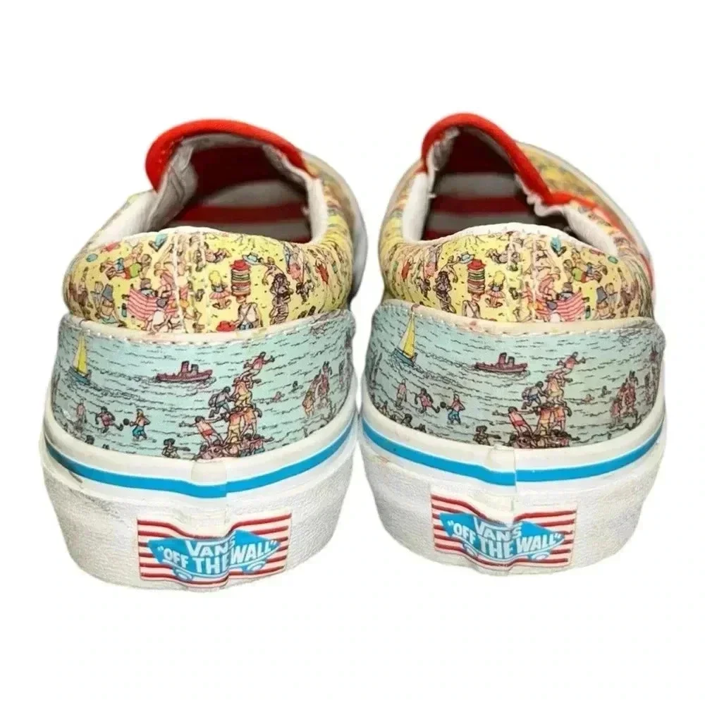 Vans x Where's Waldo Classic Slip-On Find Steve Beach Kids Size 3 - Picture 3 of 13